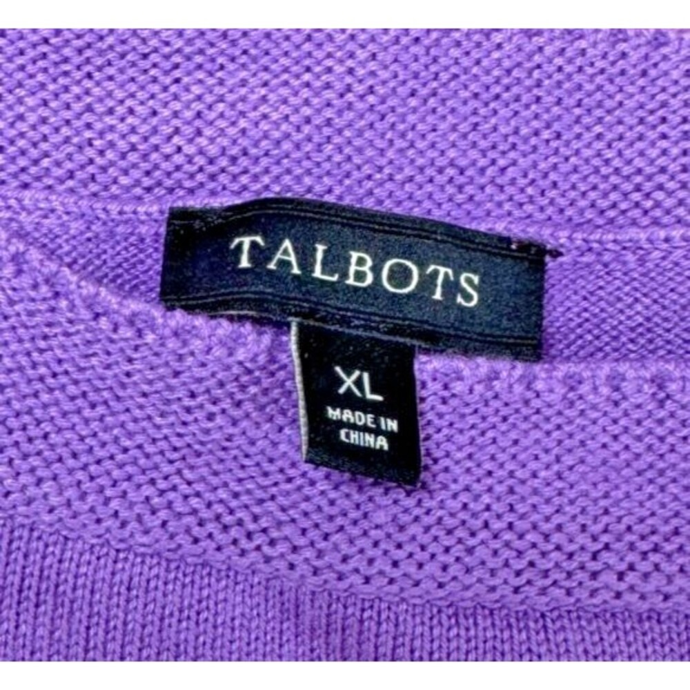 Talbots  Tunic Sweater. Purple Long Sleeve Boatneck, Womens XL, Capsule Wardrobe